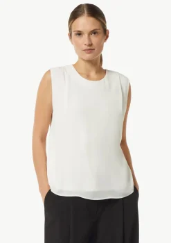 Viskose-Top im Fabricmix mit Faltendetail