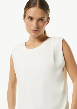 Viskose-Top im Fabricmix mit Faltendetail