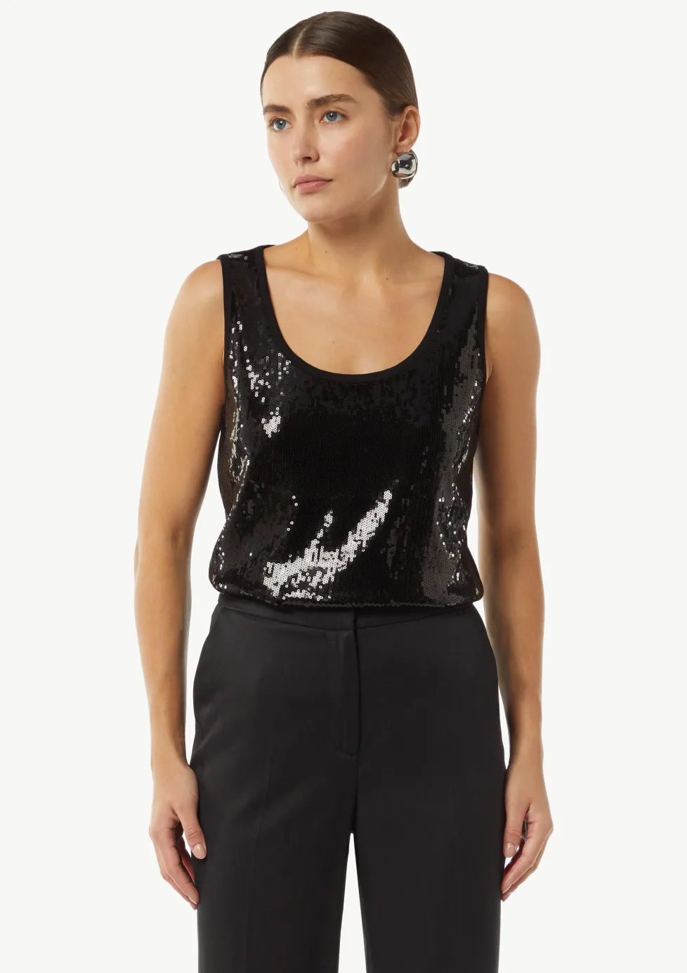 Viskosetop mit Pailletten
