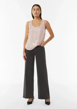 Viskosetop mit Pailletten