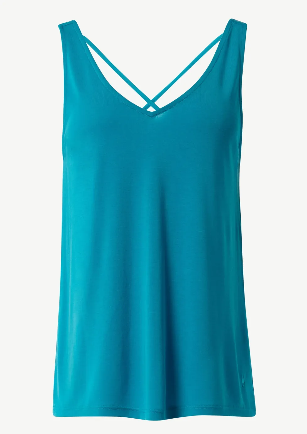 V-Neck-Shirt aus Jersey mit gekreuzten Trägern