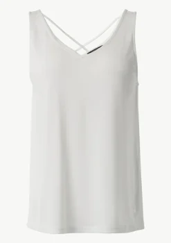 V-Neck-Shirt aus Jersey mit gekreuzten Trägern