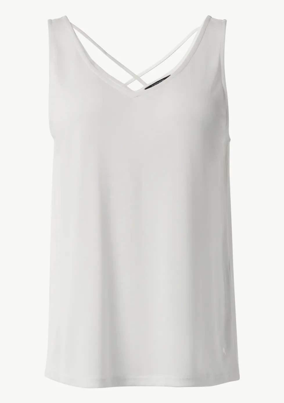 V-Neck-Shirt aus Jersey mit gekreuzten Trägern