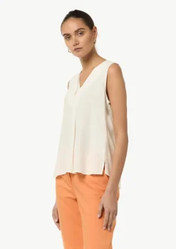 V-Neck-Top aus Crêpe