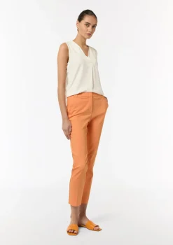 V-Neck-Top aus Crêpe