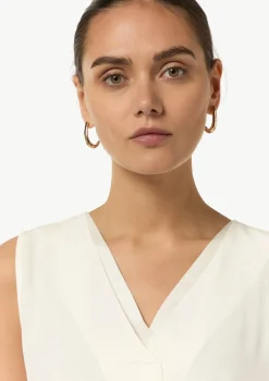 V-Neck-Top aus Crêpe