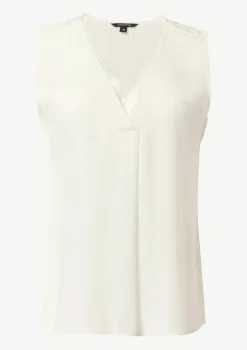 V-Neck-Top aus Crêpe