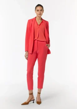 V-Neck-Top aus Crêpe