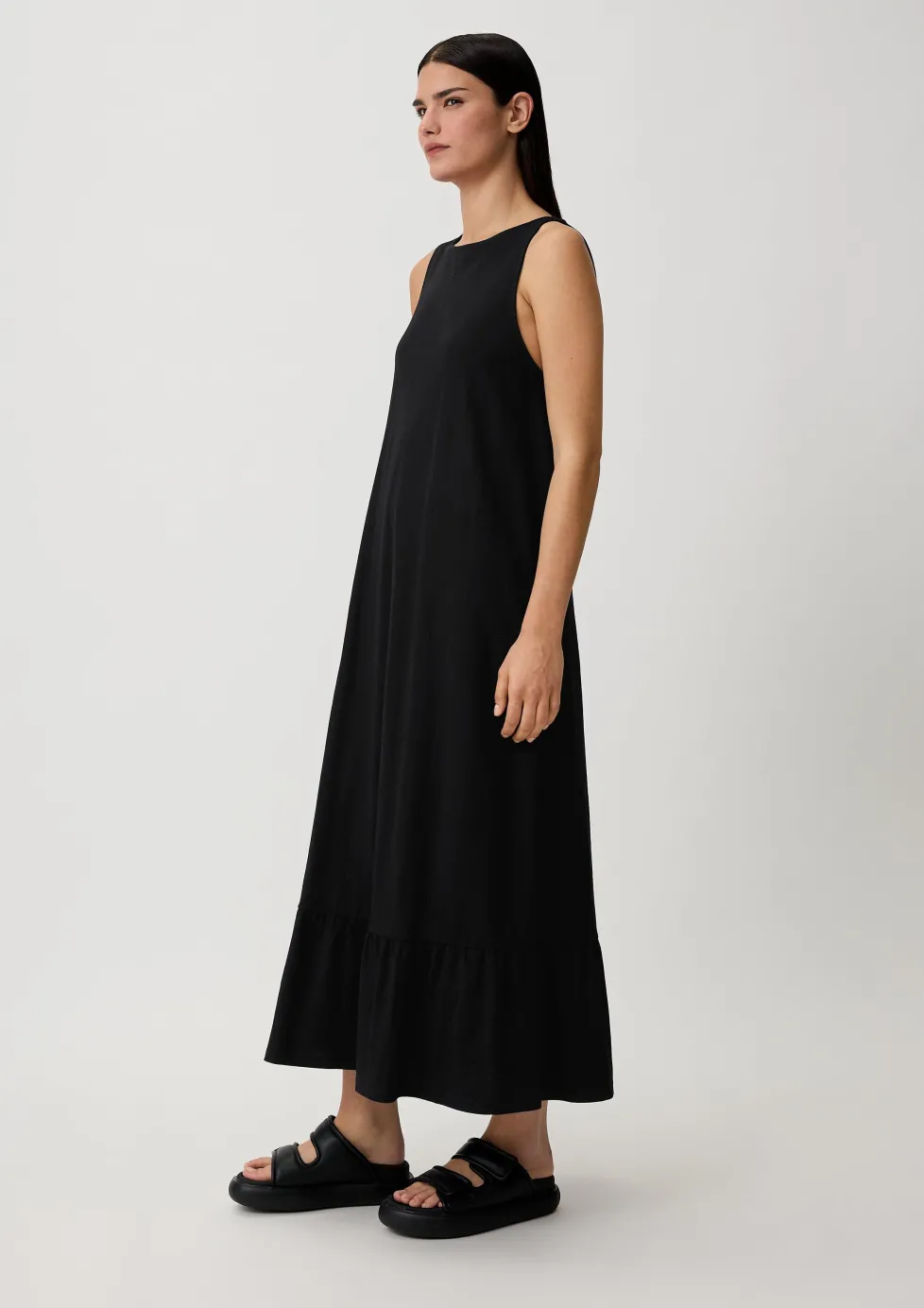 Volantkleid aus Piqué