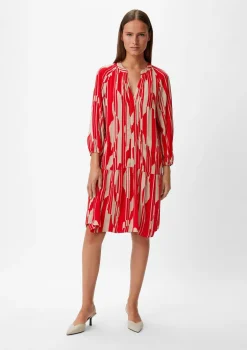 Volantkleid aus Viskose