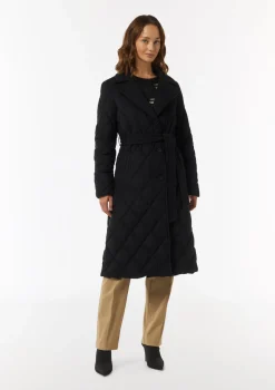 Wattierter Steppmantel aus Wollmix