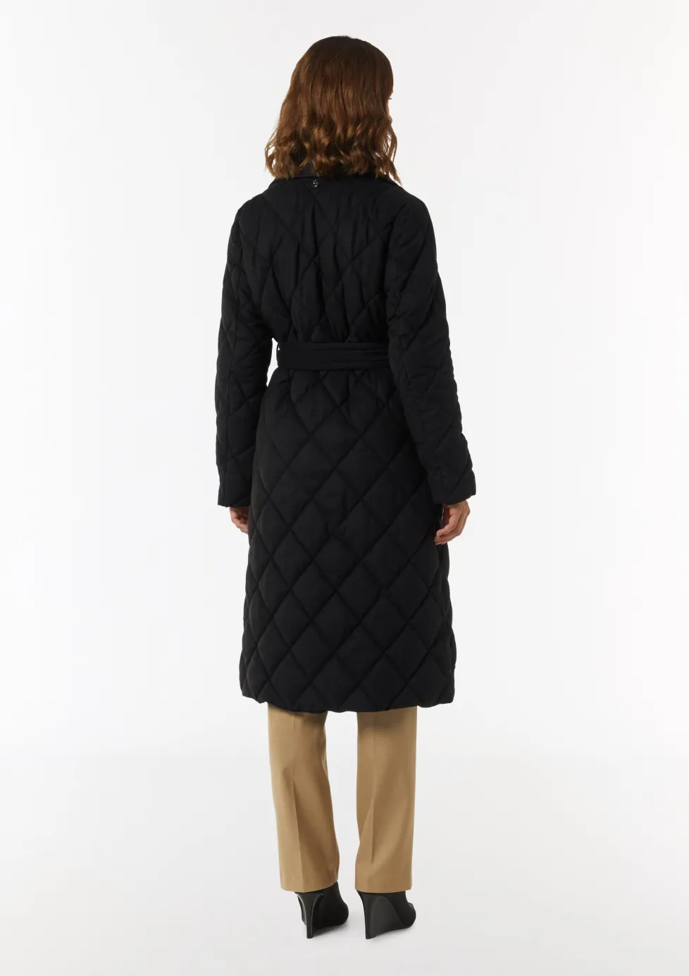 Wattierter Steppmantel aus Wollmix