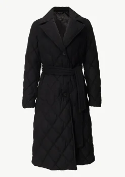 Wattierter Steppmantel aus Wollmix