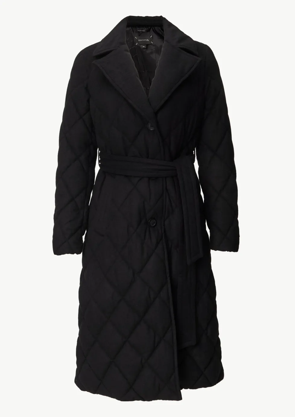 Wattierter Steppmantel aus Wollmix