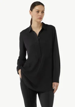 Weich fließende Longbluse aus Chiffon