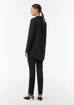 Weich fließende Longbluse aus Chiffon