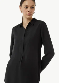 Weich fließende Longbluse aus Chiffon