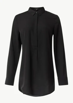 Weich fließende Longbluse aus Chiffon