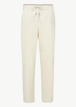 Weiche Flanellhose mit Schmuckdetail am Bund