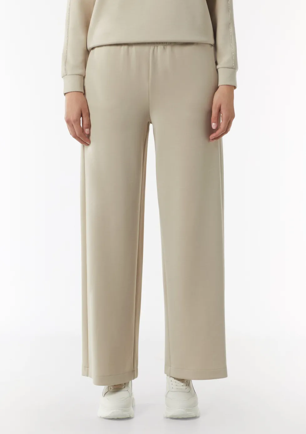 Weiche Palazzohose mit elastischem Bund