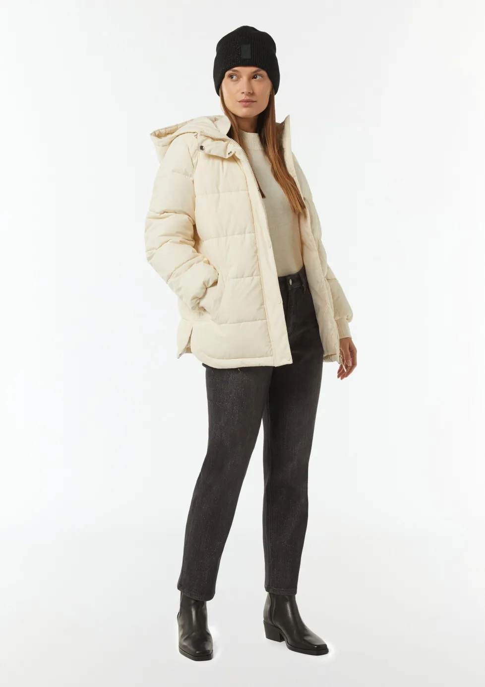 Weiche Strickmütze mit Glitzergarn