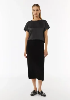 Weicher Strickrock mit Biesen