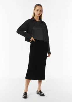 Weicher Strickrock mit Biesen