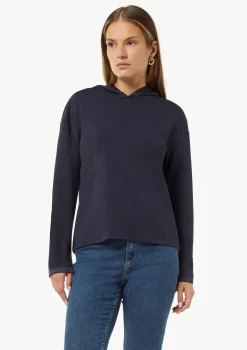 Weiches Kapuzenshirt mit Satin-Details