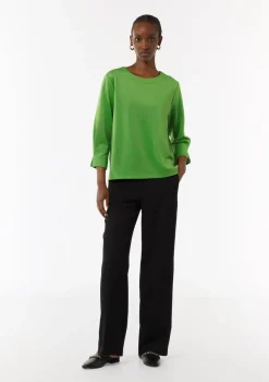 Weiches Sweatshirt mit Faltendetail am Ärmel