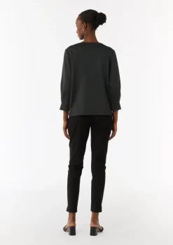 Weiches Sweatshirt mit Faltendetail am Ärmel