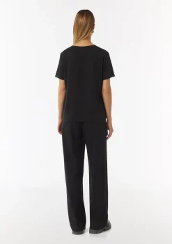 Weiches T-Shirt mit Logo-Stickerei