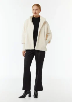 Weiches Woll-Cape mit Stehkragen