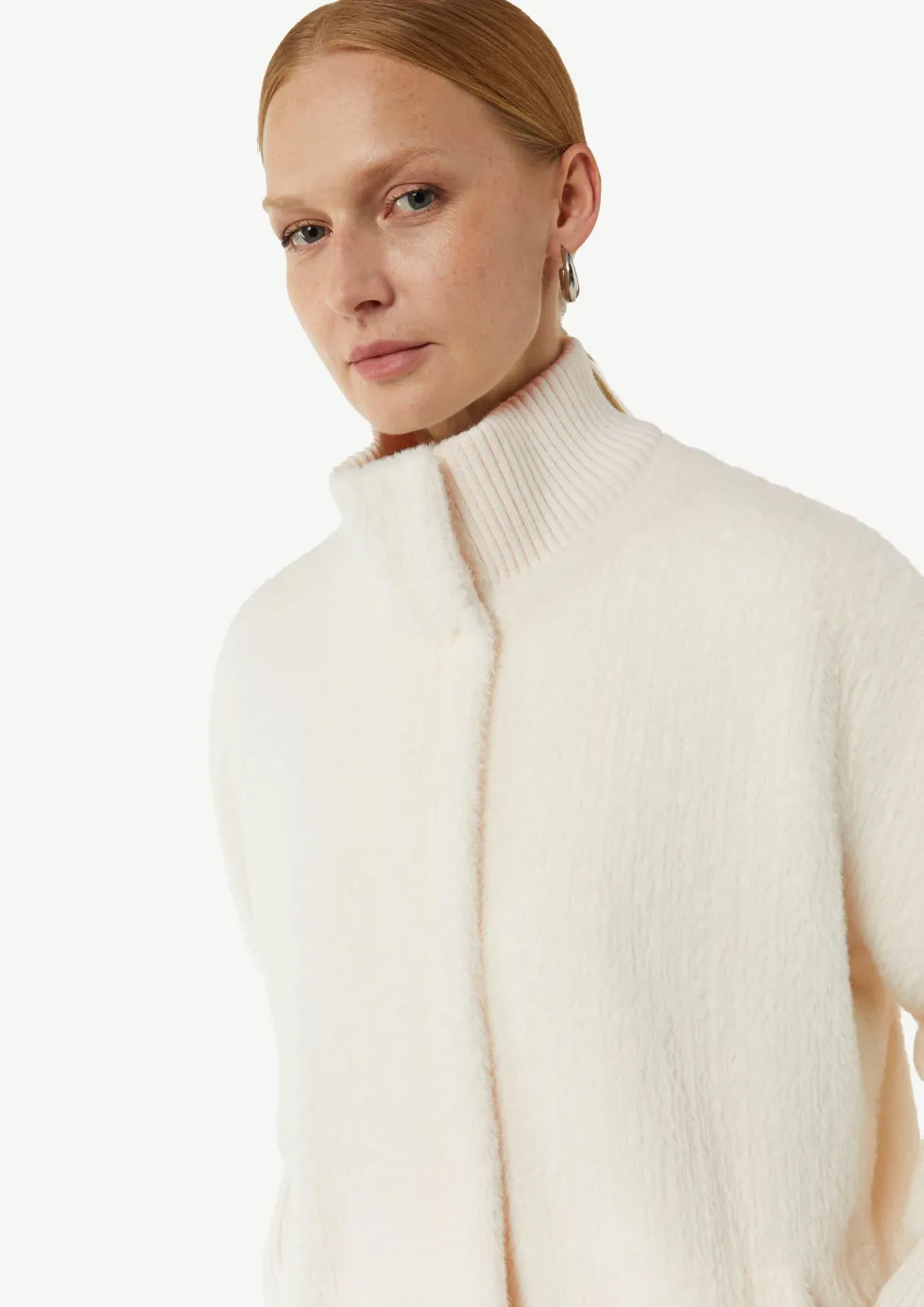 Weiches Woll-Cape mit Stehkragen