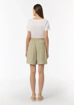 Weite Bermuda aus fließendem Viskosetwill