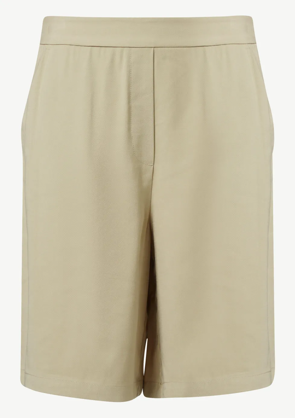 Weite Bermuda aus fließendem Viskosetwill