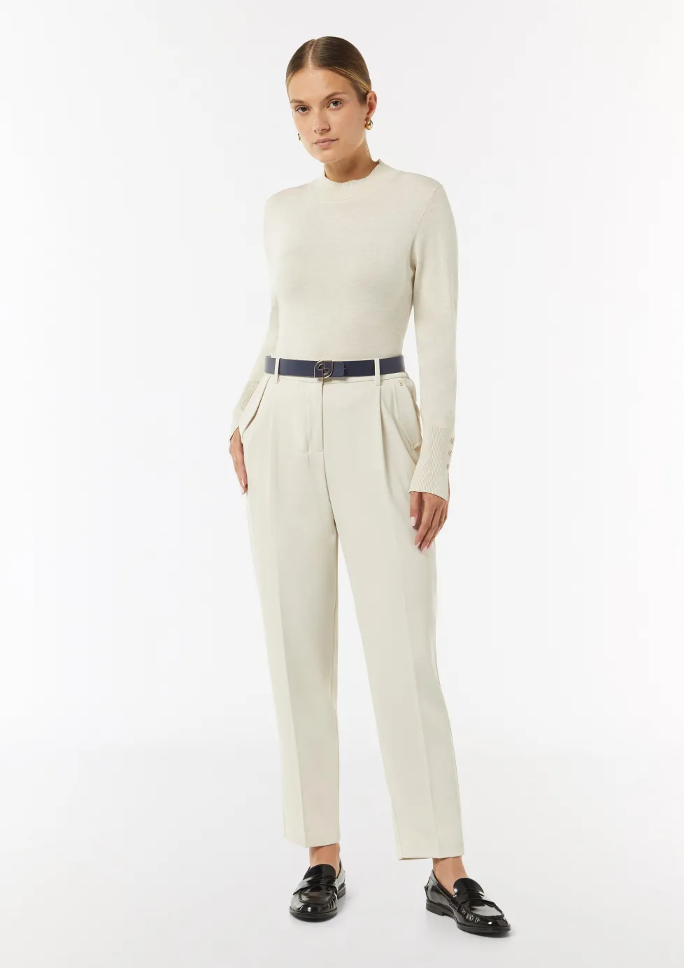 Wendegürtel mit lederbezogener Logoschließe