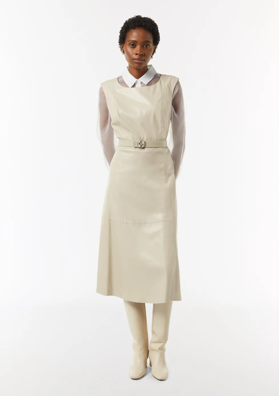 Wendegürtel mit lederbezogener Logoschließe