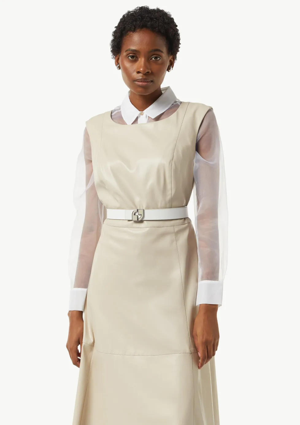 Wendegürtel mit lederbezogener Logoschließe