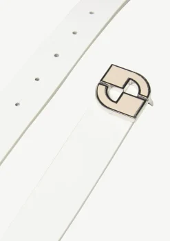 Wendegürtel mit lederbezogener Logoschließe