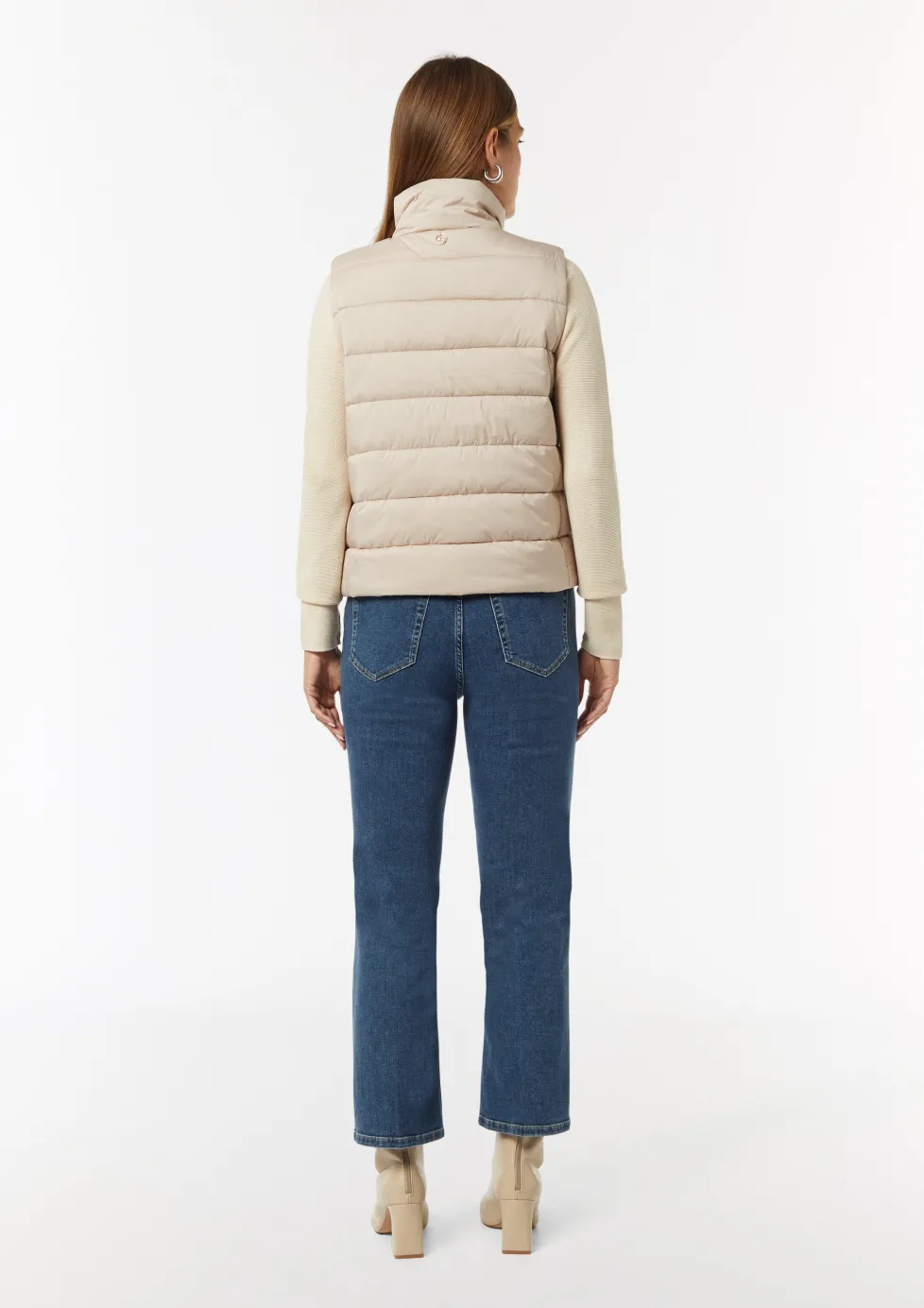 Weste in Flecht-Optik mit seitlichen Eingrifftaschen