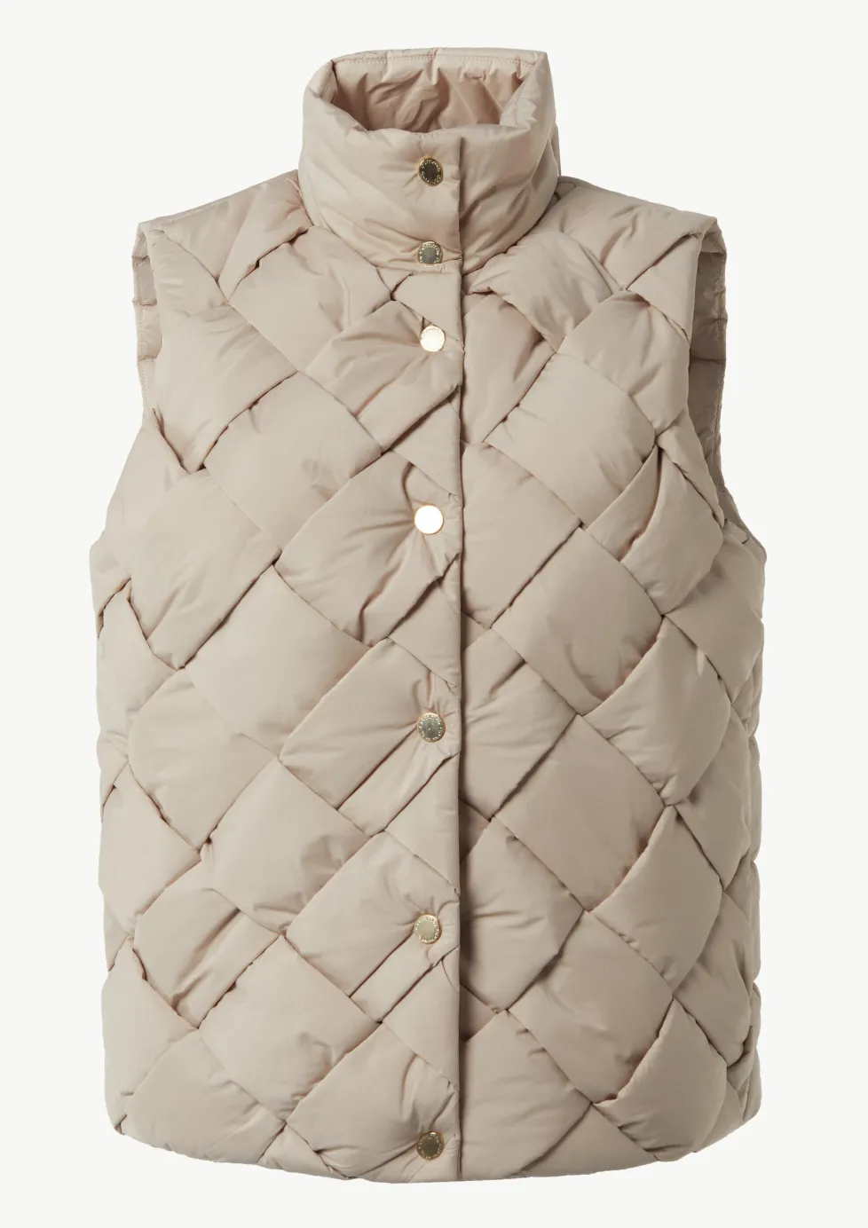 Weste in Flecht-Optik mit seitlichen Eingrifftaschen