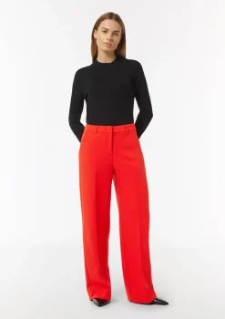 Wide Leg Hose mit Hakenverschluss und Eingrifftaschen