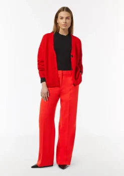 Wide Leg Hose mit Hakenverschluss und Eingrifftaschen