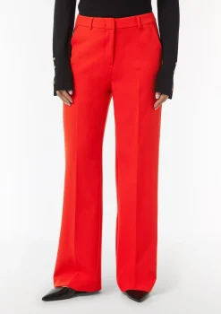 Wide Leg Hose mit Hakenverschluss und Eingrifftaschen