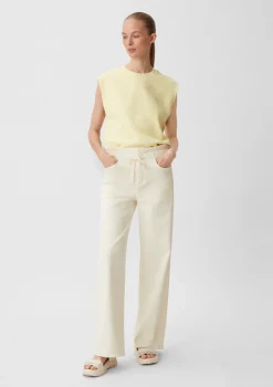 Wide leg-Jeans mit Tunnelzug