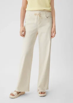 Wide leg-Jeans mit Tunnelzug