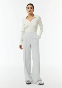 Wide-Leg-Hose aus fließendem Flanell