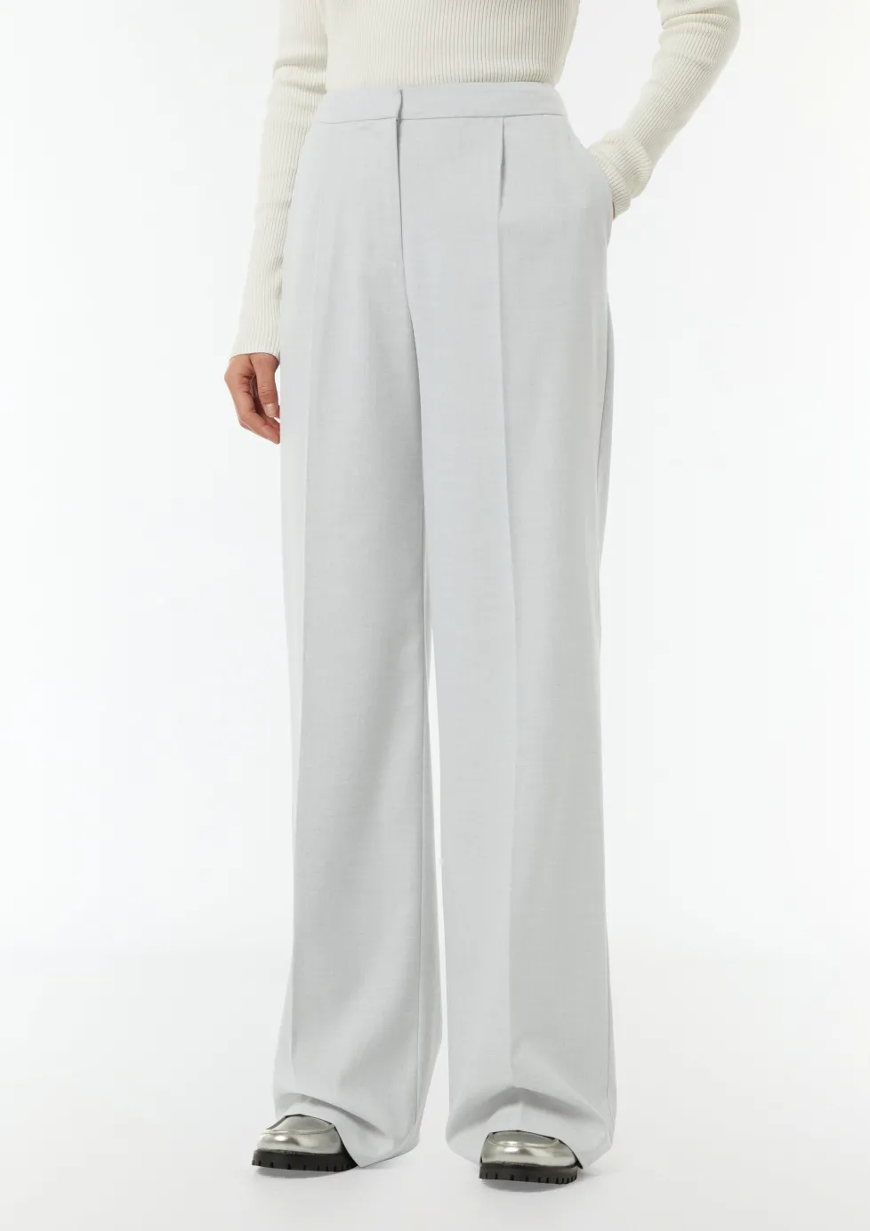 Wide-Leg-Hose aus fließendem Flanell