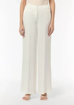 Wide-Leg-Hose aus Leinenmix