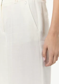 Wide-Leg-Hose aus Leinenmix